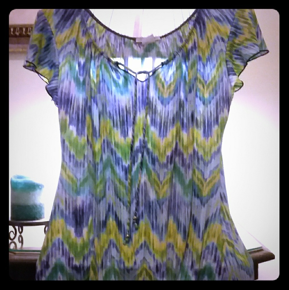 💜 ~ Sheer , Water-color Tunic